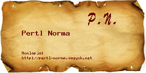 Pertl Norma névjegykártya